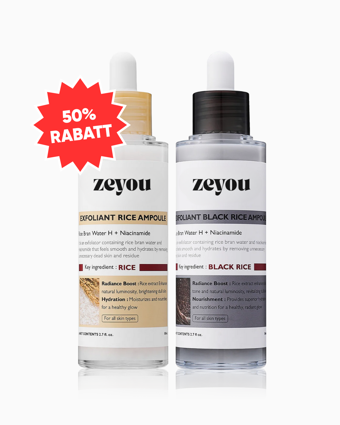 Reis Peel Shot Duo | Weiß & Schwarz Reis