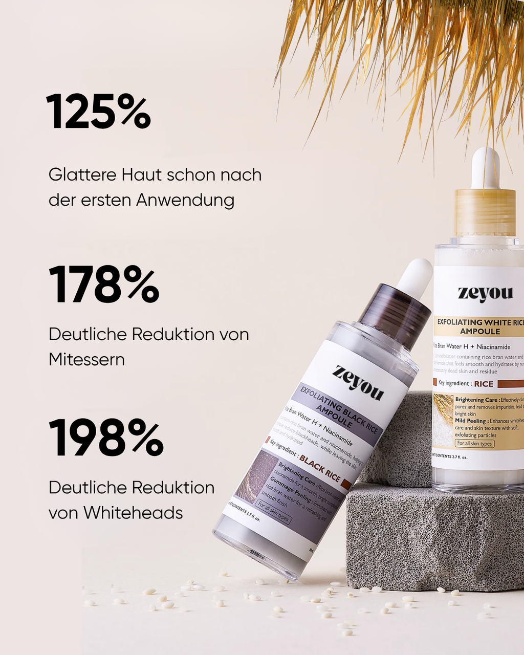Reis Peel Shot Duo | Weiß & Schwarz Reis
